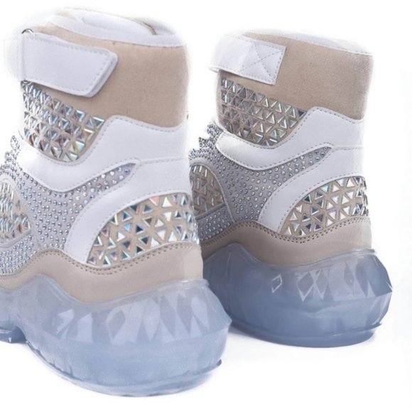 🥰NEW Multicolor High Sneakers Size 5 - Picture 5 of 7